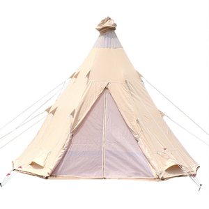 Tienda de lona de algodón piramidal Retro para exteriores, Gran Oso Blanco, autoconducción, sombrilla para acampar, impermeable con tela Oxford - Product Image 3