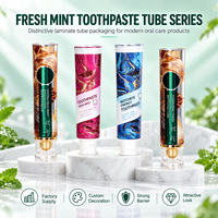 Tube de dentifrice personnalisé en aluminium et plastique, emballage cosmétique laminé, bouchon à vis, impression UV, 12,7-35 mm