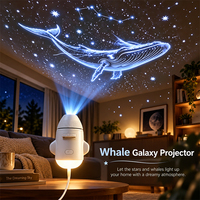 Lampu Meja LED Plastik Modern USB Mini Proyektor Lampu Proyeksi Langit Berbintang Lampu Malam Atmosfer Galaksi Kamar Tidur