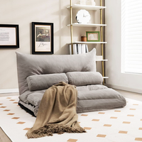 Canapé-lit de sol moderne et de qualité en tissu transformable, extensible et pliable, avec rangement, et chaise de salle à manger pliante en lin pour hôtel