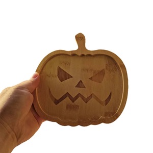 Plateau en bois en forme de citrouille pour fête d'Halloween, décoration de maison, assiette fantôme, décoration personnalisée - Product Image 2