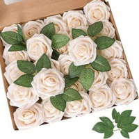 Roses artificielles en mousse PE de 7 cm de haute qualité, vente en gros directe d'usine, pour cadeau de la fête des mères et décoration intérieure