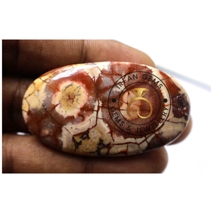 Cabujón de Jaspe Ojo de Pájaro Seleccionado, Gema Semipreciosa Natural para la Fabricación de Joyas, Piedra de Jaspe para Collares de Diseño - Product Image 4