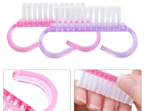 Soft Flat Hair Nail <b>Brush</b> Plastic UV Gel <b>Dust</b> Remover Painting Drawing Liner Manicure Tool for Acrylic Nail Art Design Salon - Product Image 5
