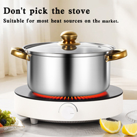 Yuedisi Vente en gros de 10 casseroles, ensemble de cuisine professionnel pour restaurant, en acier inoxydable, ustensiles de cuisine modernes avec poignée antidérapante
