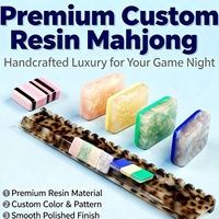 Jeu de Mahjong Solide et Écologique en Résine, pour Fêtes et Cocktails, Collection de Jeux de Mahjong