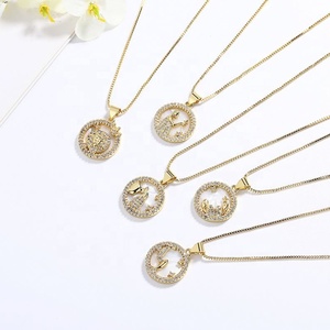 Collection Divine Elegance – Collier pendentif choker religieux indien en laiton plaqué or 18 carats et zircon pour femme – Vente en gros - Product Image 4