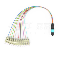 Kabel Patch Fiber MPO LC High-Density JFOPT JFOPC-MPO APC/UPC G657 LSZH 0.9mm Kompatibel dengan Jaringan 4G/5G Konektor SC/FC/LC/ST