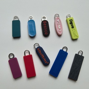 Custom Logo cerniera di alta qualità Puller Oem per borse all'ingrosso fantasia cerniere testa Slider stringhe Zip cordoncino gomma - Product Image 4
