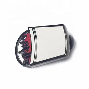Unique custom moving pin enamel slide in and out pin with personalized logo