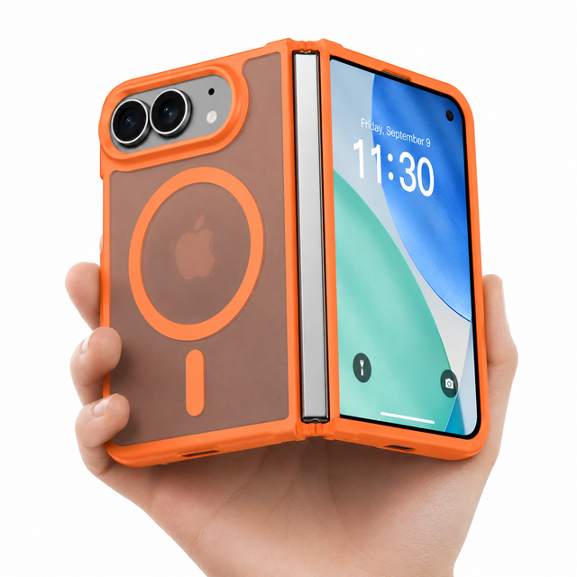 New Designer Foldable Phone Case Frosted Matte Shockproof Protective Magnetic Cover for iPhone Ultra Phone Accessories