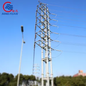 Torre de línea de transmisión de 33kv, 66kv, 138kv, 220kv, tubo de acero, torre eléctrica