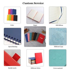 Custom Logo Paper PU Leather Planers Diary Journal <b>Notebook</b> Spiral <b>A5</b> School Business Custom <b>Notebook</b> With Logo Printing - Product Image 5