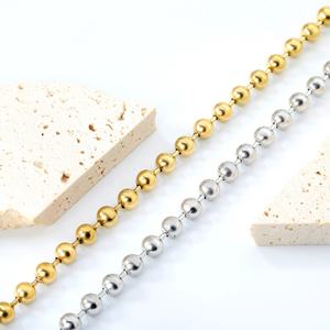 European American Style Jewelry Elegant Classic <b>Bead</b> <b>Bracelet</b> 18K Gold Plated Geometric Stainless Steel <b>Bracelet</b> for Women - Product Image 4