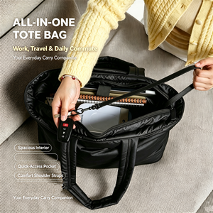Sac fourre-tout extensible pour ordinateur <span class=keywords><strong>portable</strong></span> OEM/ODM pour femmes, compatible avec les ordinateurs portables de 15 pouces, 28L, plusieurs options de couleurs, MOQ 200 pièces, logo brodé personnalisé - Product Image 3