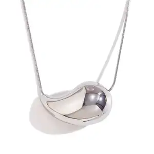 Coeur pendentif collier ensemble ensembles lien perles rondes amour emballage acier inoxydable mode coeur étoile de David ours en peluche collier