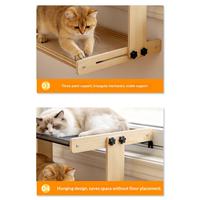 Lit pour chat à 2 niveaux pour fenêtre, griffoir pour chat, nid pour toutes les saisons