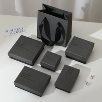 Boîte d'emballage de bijoux en papier d'art de luxe faite à la main avec logo personnalisé et poignée en ruban pour lunettes, bagues, colliers - Coffret cadeau écologique