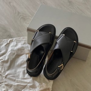 Nouvelles sandales plates romaines d'été 2026 pour femmes en cuir véritable à bout ouvert avec bride de cheville et plateforme - Product Image 3