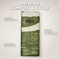Sac de couchage isolant en polyester de haute qualité Forjoy pour adulte, une personne, type enveloppe