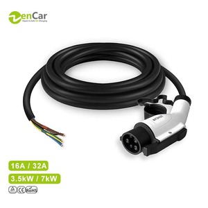 Cable de Carga para Vehículos Eléctricos Zencar de 16 A y 3,6 KW, 32 A y 7 KW, con Enchufe J1772 Tipo 1, IP66, TPU, Cable de Carga Rápida para Vehículos Eléctricos con Extremo Abierto - Product Image 2