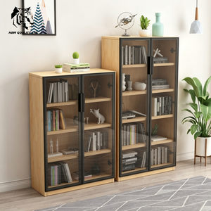 china supplier discount price customize small moq dropshipping <b>bookcase</b> personalized study room furniture <b>wood</b> combined <b>bookcase</b> - Product Image 1