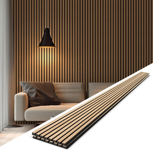 Akustik paneller Polyester paneller polyester alt çıtalar ahşap kaplama akustik paneller duvar ve tavan için MDF - Product Image 4