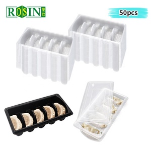 Tùy Chỉnh Trung Quốc Jiaozi 5 Ngăn Vỉ Nhựa Dùng Một Lần <span class=keywords><strong>PP</strong></span> Đông Lạnh Bánh Bao Container Khay Với Nắp - Product Image 2