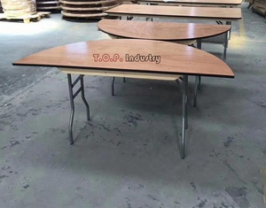 Tavolo da Pranzo Pieghevole in Legno Massello Semicircolare da 48 Pollici, Arredamento per Casa - Product Image 4