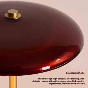 Vintage Modern Glass Table <strong>Lamp</strong> Flexible Brass <strong>Stem</strong> E26 LED Decorative Nightstand Bedroom/Hotel Room Desk Light - Product Image 4