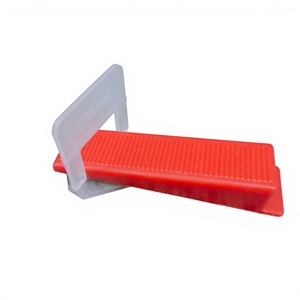Viet Nam Supplier Red Tile <b>Spacers</b> with White Clips for Edge Protection and Leveling, Self-Adhesive Tile Leveling System - Product Image 1