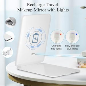 Funtouch Rechargeable Travel Makeup <b>Mirror</b> 72 Led Lights 3 Color Lighting Dimmable Touch Portable Beauty <b>Mirror</b> - Product Image 2