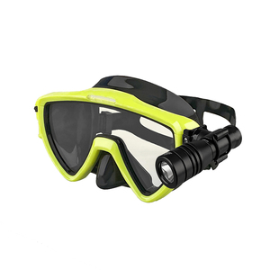 <span class=keywords><strong>Masque</strong></span> de plongée Aloma à lentille unique avec verres en verre trempé, design écologique et étanche, et lampe de plongée - Product Image 4