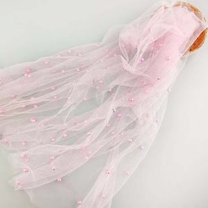 الديكور التطريز حجر الراين الزفاف النايلون صافي شبكة تول مطرز أقمشة الدانتيل - Product Image 4