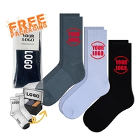 Conception gratuite et échantillons athlétique Sport Crew chaussette conception personnalisée Logo Gym chaussette unisexe tricoté sport chaussette