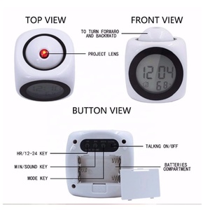 Reloj despertador Digital con proyección de escritorio y mesa, calendario parlante, proyector, novedad de 2021 - Product Image 2