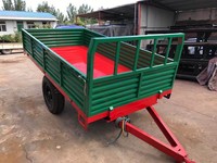 Remorque agricole compacte 7CX-3 pour tracteur, benne hydraulique 3T pour petite ferme et jardin, avec essieu et composants essentiels de transmission, à vendre