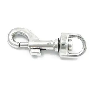 Chrome Plated Spring Snap Hook With Ring Open Eye Bolt