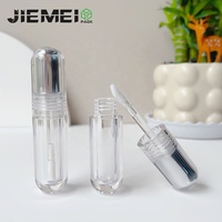 JIEMEI Stock Unique Capsule Forme 3ML Rond Brillant à Lèvres Bouteille Métallique Bouchon Vente en Gros de Luxe Vide Tube de Glaçure à Lèvres Conteneur
