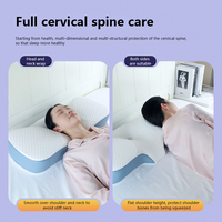 Nouvel Oreiller Multifonction en Mousse à Mémoire de Forme à Rebond Lent, Forme Papillon Cervicale, Double Noyau, pour un Sommeil Réparateur
