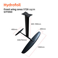 Hydrofoil en carbone de haute qualité, mât en aluminium, unisexe, GY1060, planche de surf aquatique, foil wingfoiling, hydrofoil SUP, foil wing, kitesurf