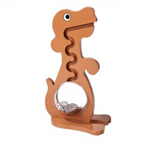 Tirelire en bois vintage pour enfants de 5 à 7 ans - Peinture écologique, moyen amusant pour économiser de l'argent W02A441 - Product Image 1