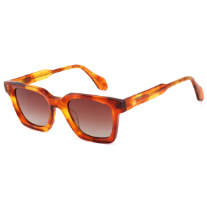 Gafas de Sol Unisex Rectangulares con Montura Completa, Marco de Concha de Tortuga, Lentes Degradadas, 100% Protección UV, Estilo Moderno para Adultos - Product Image 4