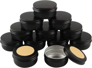 Hộp đựng nến kim loại rỗng 50ml 1.7oz, lon nhôm, hộp thiếc đen dùng làm hộp đựng son dưỡng môi - Product Image 3