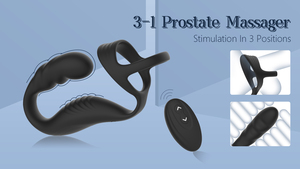 OEM ODM giocattolo del sesso maschile massaggiatore della prostata perineo stimolatore trinità anello parte del corpo flessibile recuperato vibranti gioco anale - Product Image 6