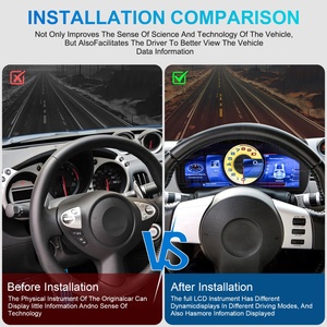 Navihua 12.3" Digital Dashboard Upgrade <b>for</b> Nissan 370Z 2003-2009 LCD Instrument Cluster <b>Speedometer</b> Tachometer - Product Image 4