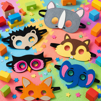 Masques de fête en feutre à prix d'usine, masques de cosplay taille main, accessoires photo pour festivals, masques de chat animal sauvage pour enfants