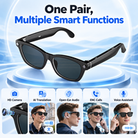 Lunettes de tir IA V03 800W 3200W Photo 1200P Vidéo BT 5.3 WiFi Reconnaissance IA Traduction Audio HiFi à oreille ouverte 49g TR90 IP65