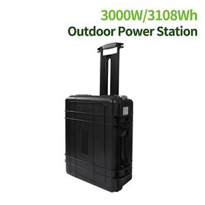 สถานีไฟฟ้าพกพา 3000W พร้อมคันลากและดีไซน์อินเทอร์เฟซหลากหลาย  เครื่องกำเนิดพลังงานแสงอาทิตย์ - Product Image 3