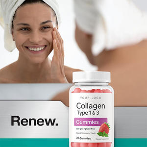 Customized <strong>Collagen</strong> Type I And III Gummies With Natural Strawberry Flavor OEM Factory Supply - Product Image 5
